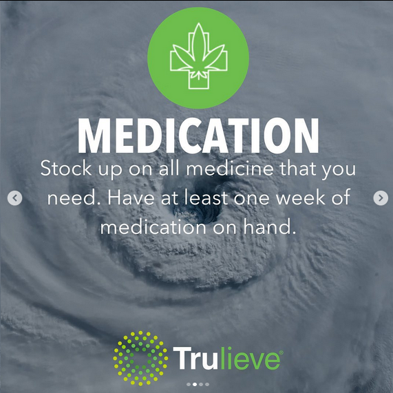 Aviso da empresa Trulieve aos pacientes que usam Cannabis