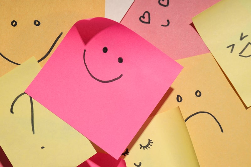 alteracoes de humor post it