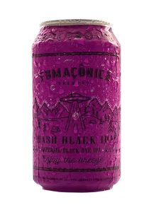 Latinha da cerveja hash black IPA da Fumaçônica