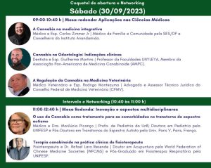 Programação, sábado 30/09.