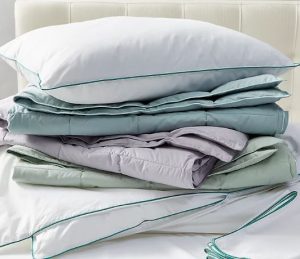 Roupa de cama com CBD infundido.