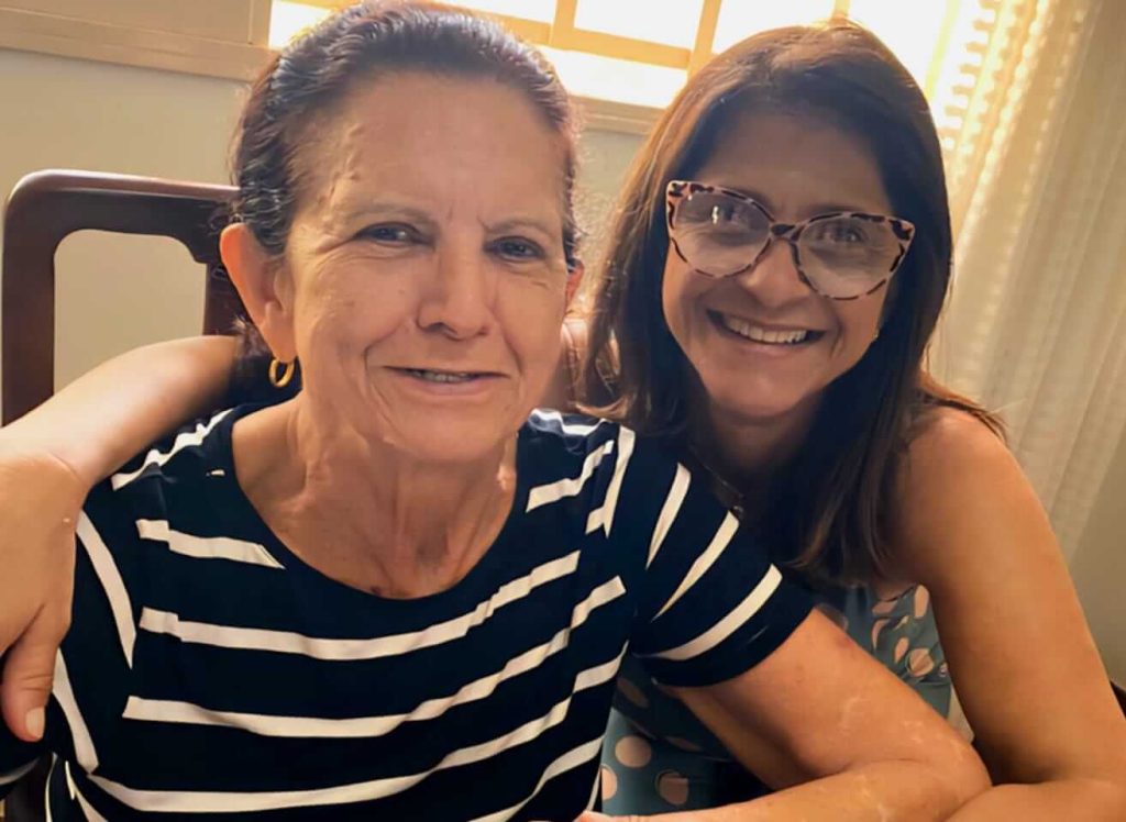 Mirna e sua mãe Iraci
